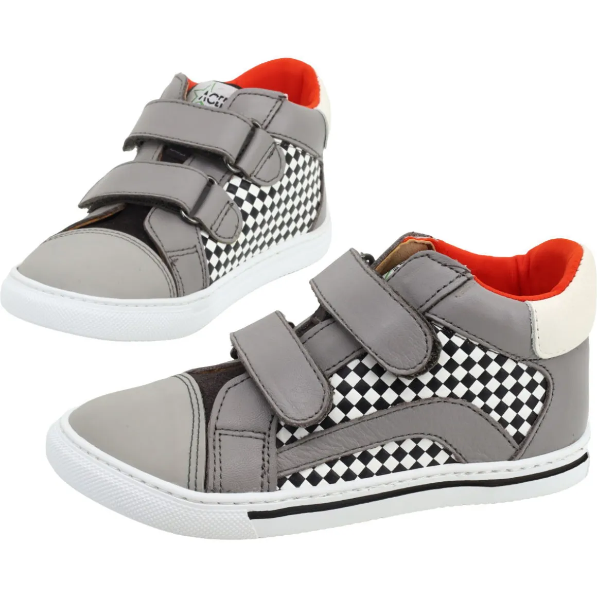 Acebos ~ MidCut Klettschuh Leder ~ Grey