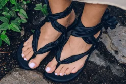 Ahinsa ~ Sandale Vegan ~ Schwarz