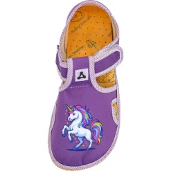 Antal ~ Rascal Hausschuh Slipper Textil ~ Einhorn Lila