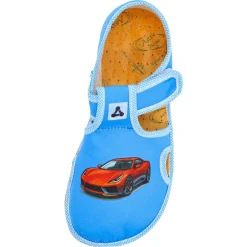 Antal ~ Rascal Hausschuh Slipper Textil ~ Auto Blau