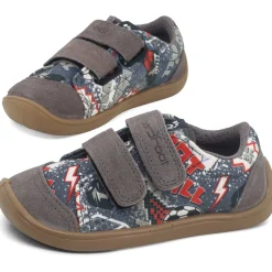 bar3foot Elf ~ Denver LowCut Sneaker ~ Fußball Grau