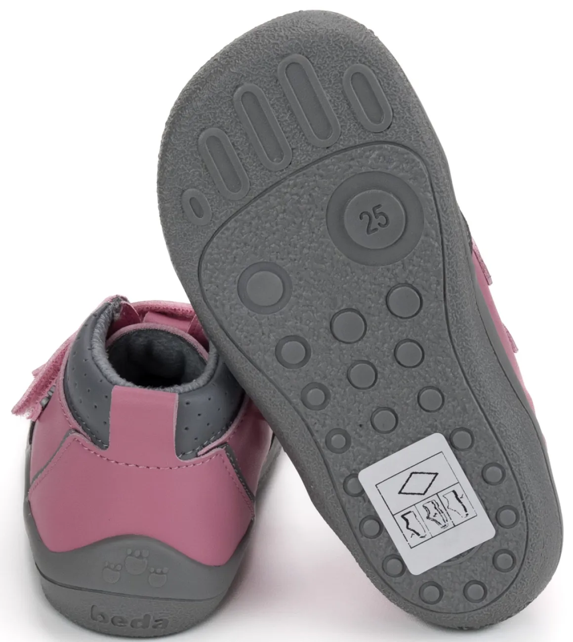 beda Playful ~ MidCut Klettschuh + Tex ~ Rose