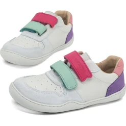 bLifestyle ~ Anurafrosch LowCut Klettschuh Nappa ~ Weiß-Rosa