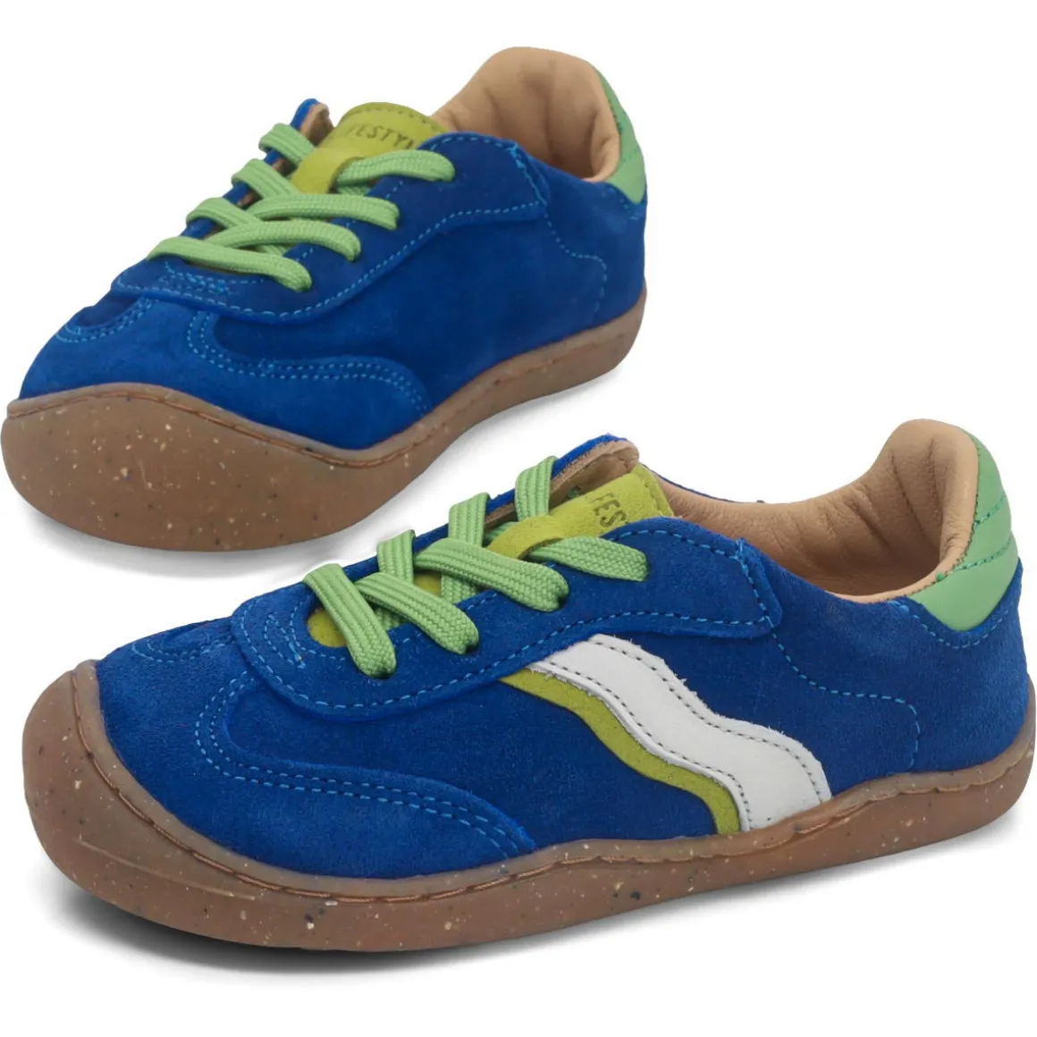 bLifestyle ~ baby Wildbiene LowCut Schnürer ~ Seeblau