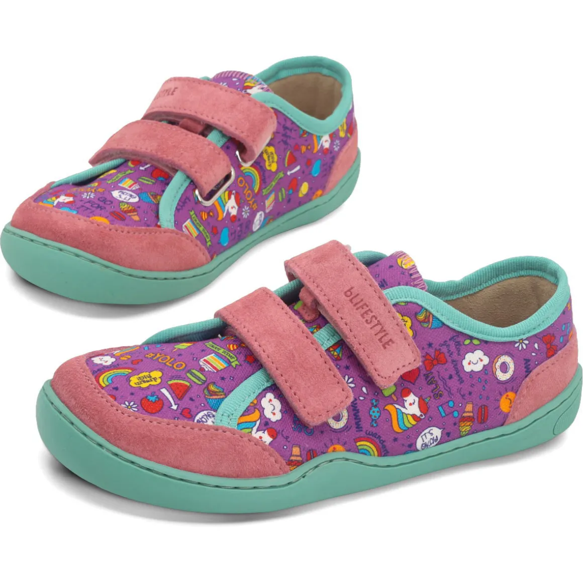 bLifestyle Fun ~ Nasenaffe LowCut Klettschuh ~ Wolkenrosa Einhorn