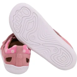 bLifestyle ~ (S) Kammmolch Sandale Velours ~ Rosablumen