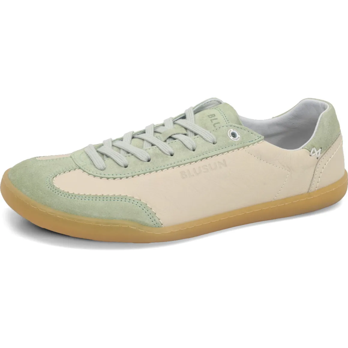 blusun ~ LowCut Leder ~ Off White & Green