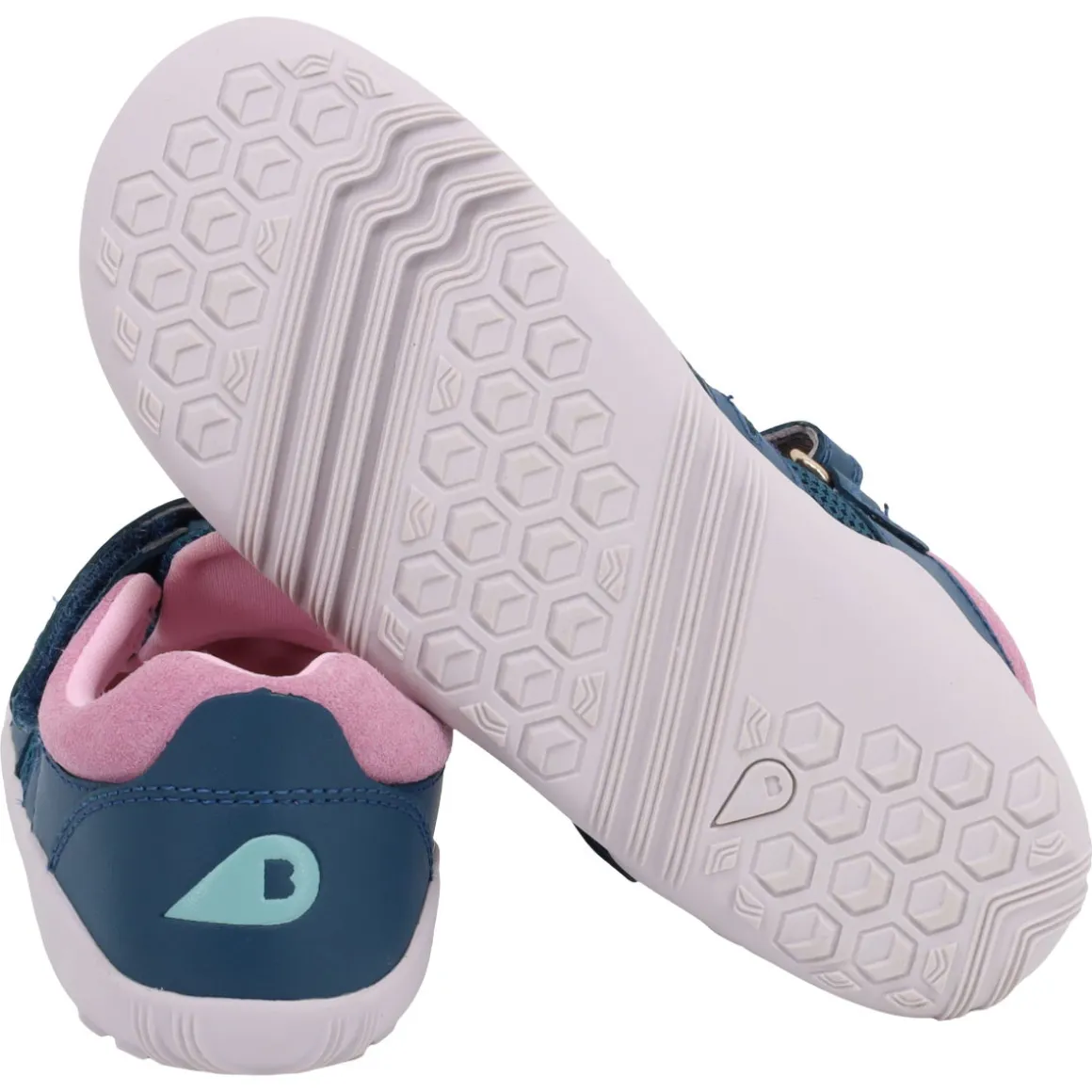 bobux kid+ ~ Summit Sandale ~ Tidal Teal & Pink Diamond