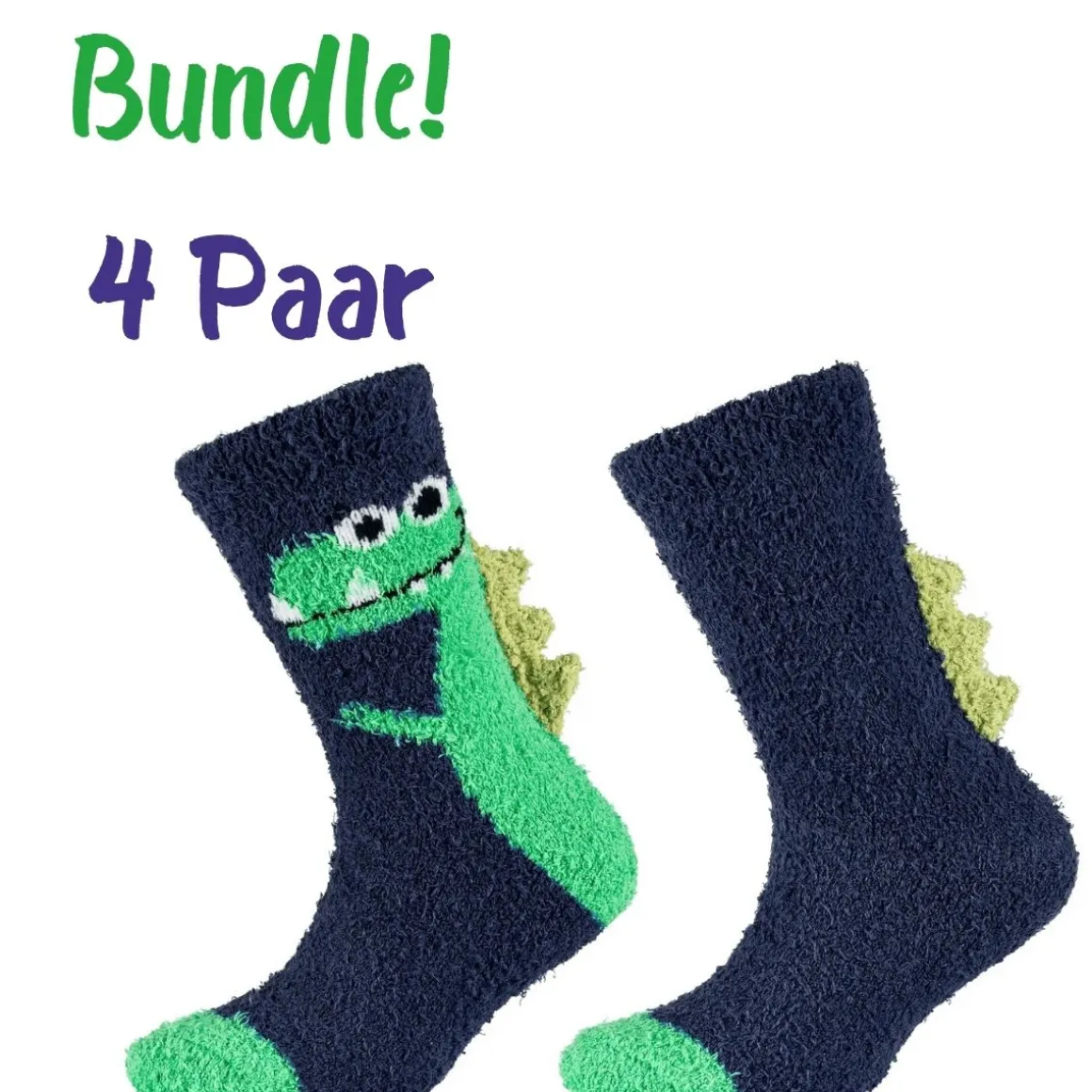 Camano kids ~ Kuschelsocke 4er Pack ~ Monster Blau