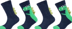 Camano kids ~ Kuschelsocke 4er Pack ~ Monster Blau