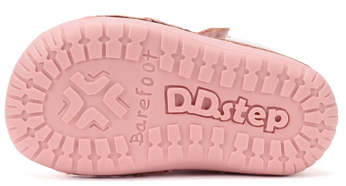 DD Step ~ Leder MidCut Klettschuh UV ~ Pink Rainbow