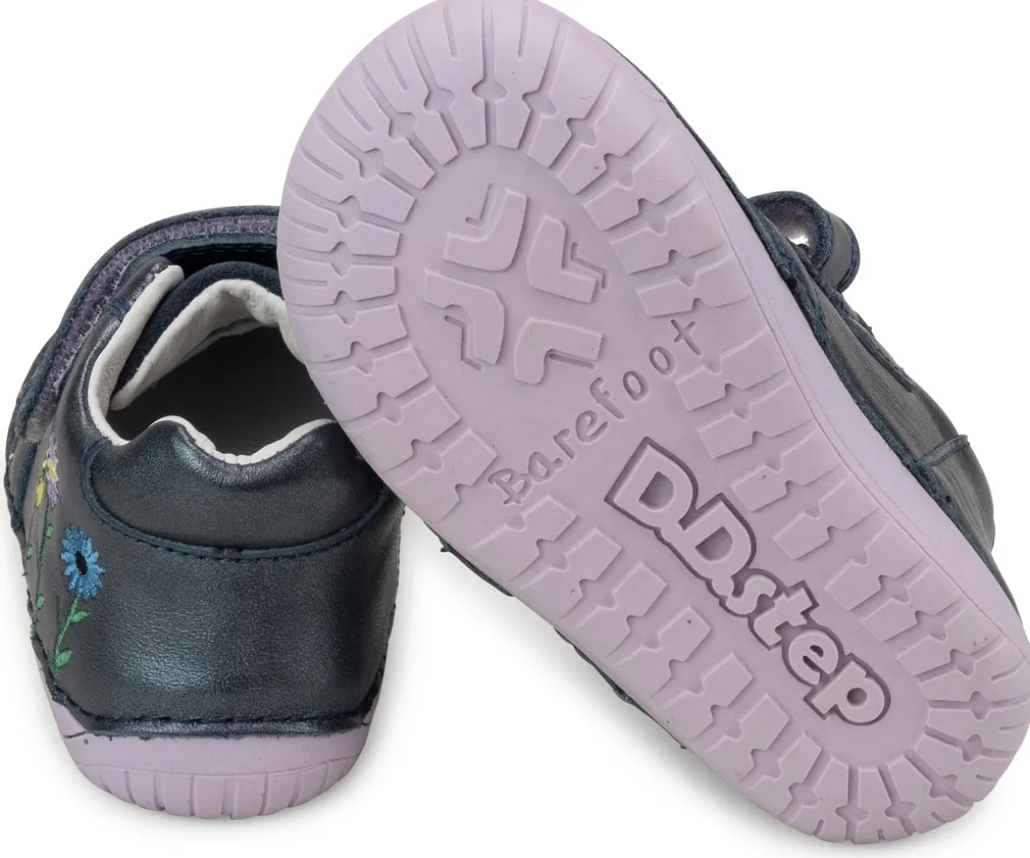 DD Step ~ MidCut Klettschuh Leder ~ Purple