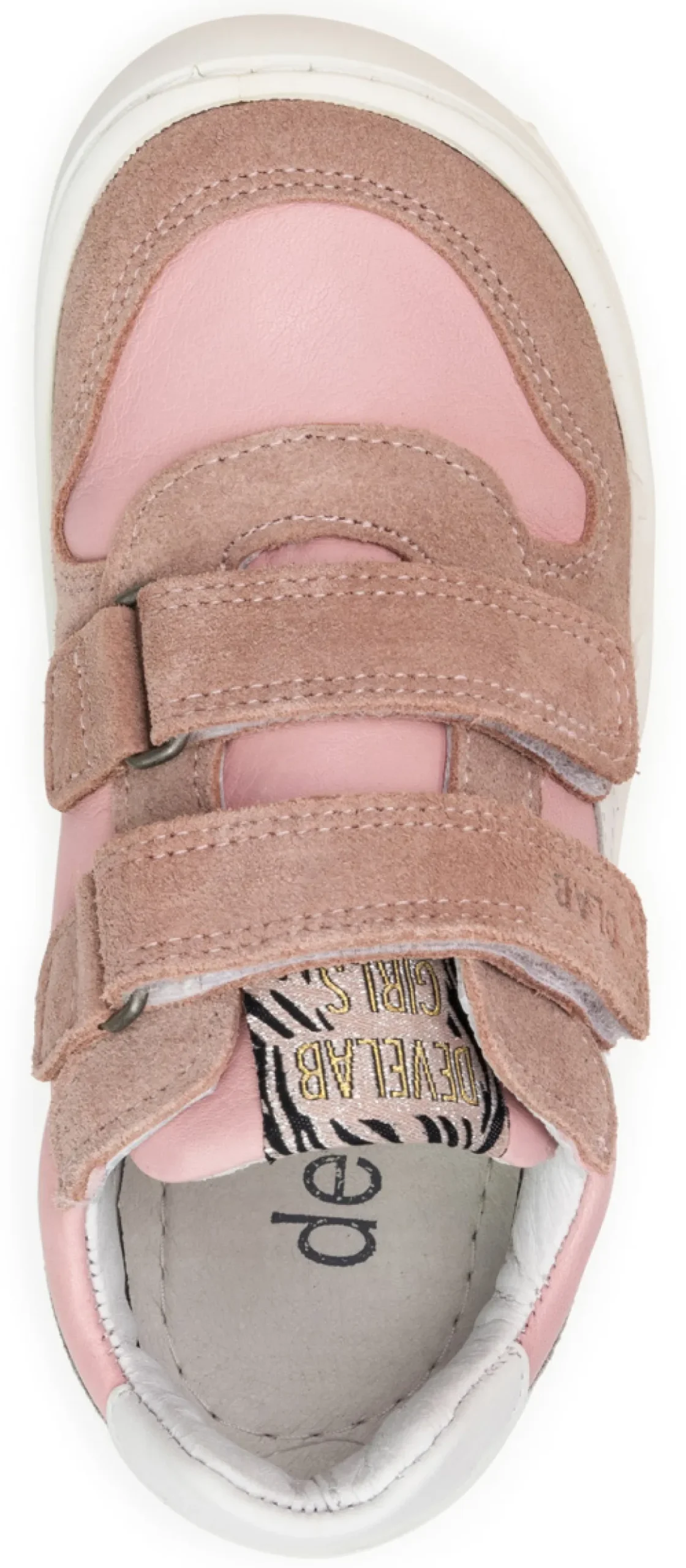 Develab ~ LowCut Sport Sneaker Klett ~ Pink Suede