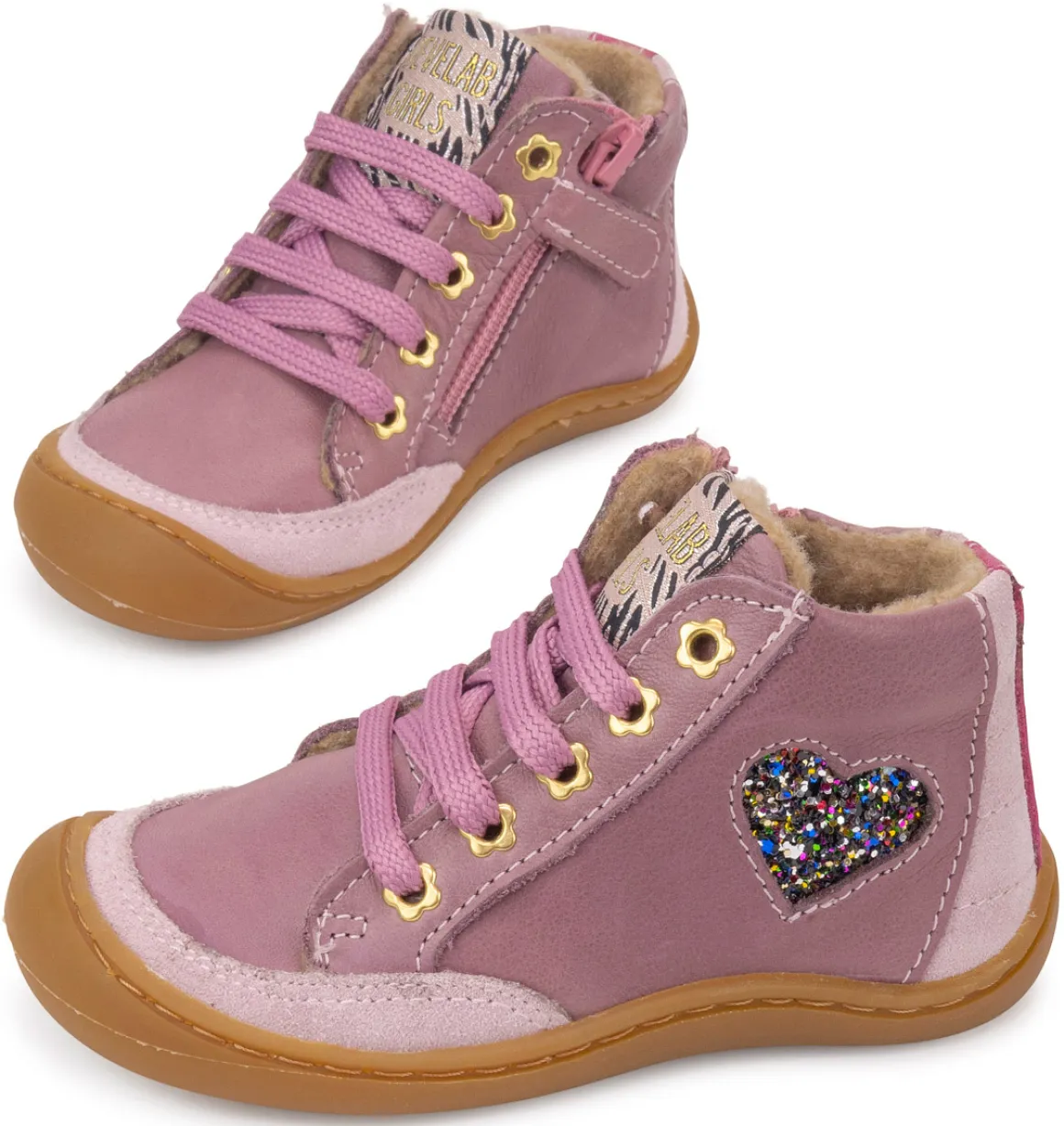 Develab ~ MidCut Schnürschuh Warm ~ Old Pink