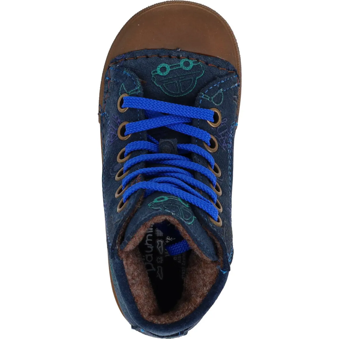 Däumling softie ~ Ecki HighCut Sneaker Wollfleece ~ Cars Blue