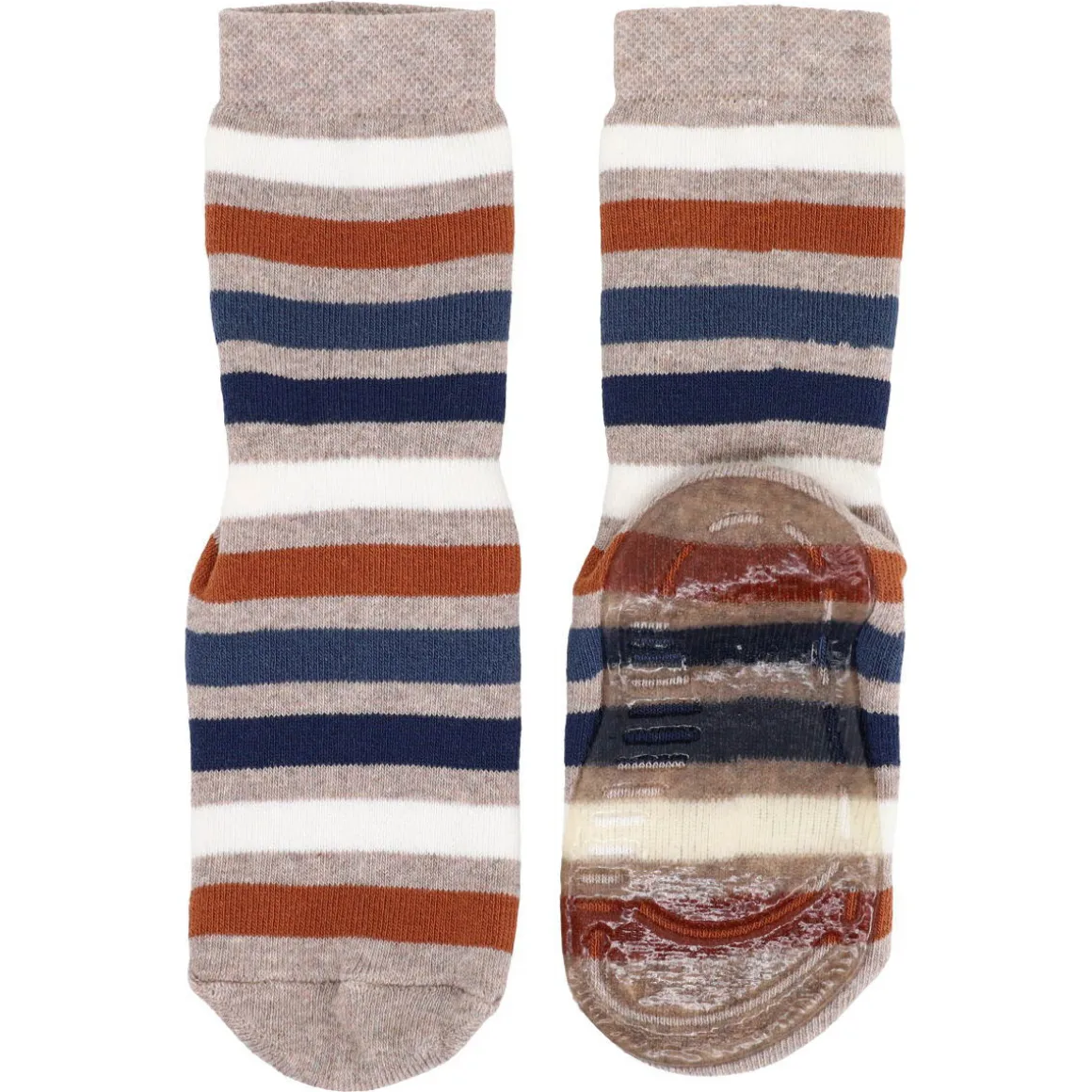 Ewers ~ Stoppersocke SoftStep ~ Ringel Blau Rost