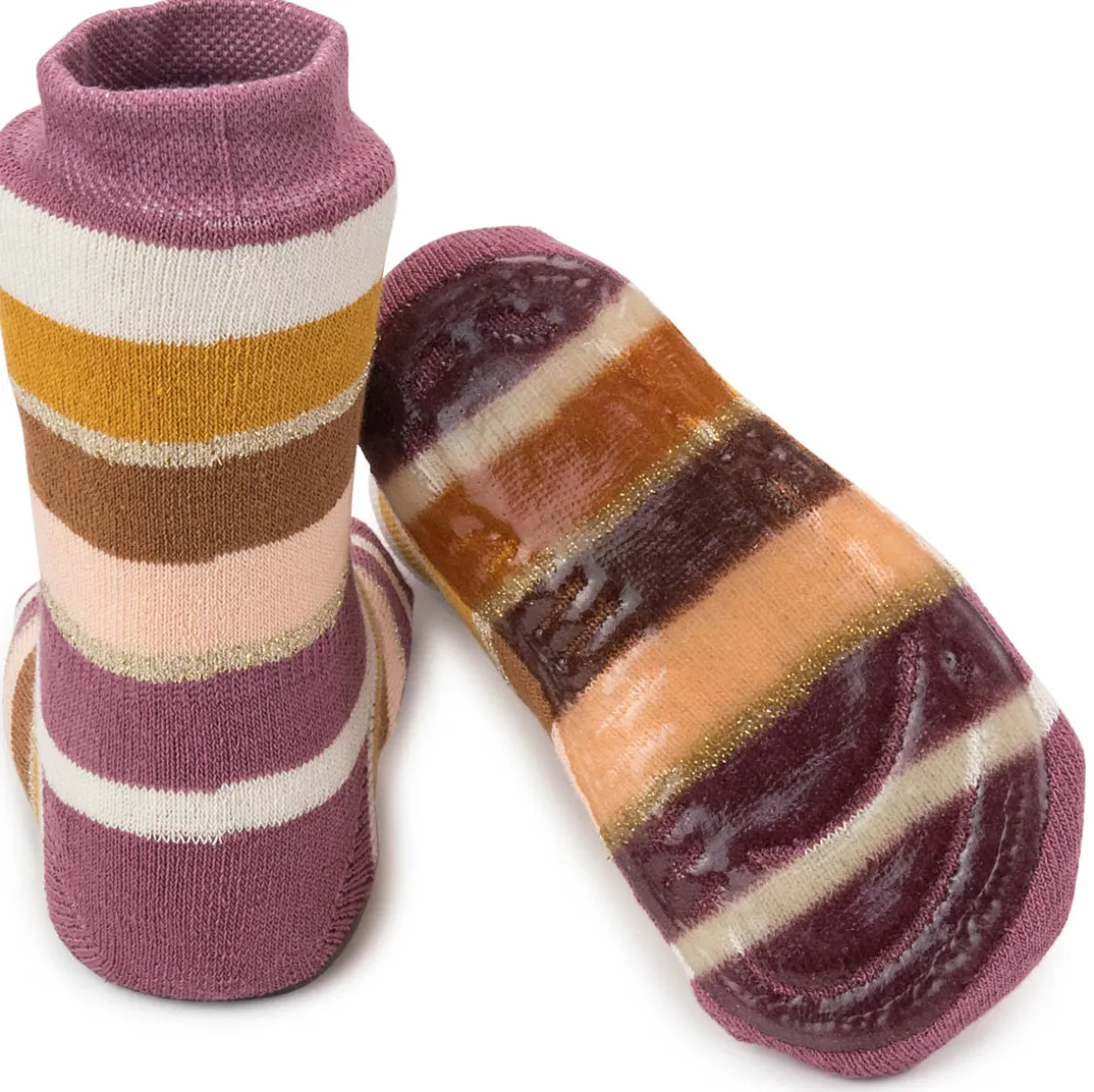 Ewers ~ Stoppersocke SoftStep ~ Ringel Dusty rose