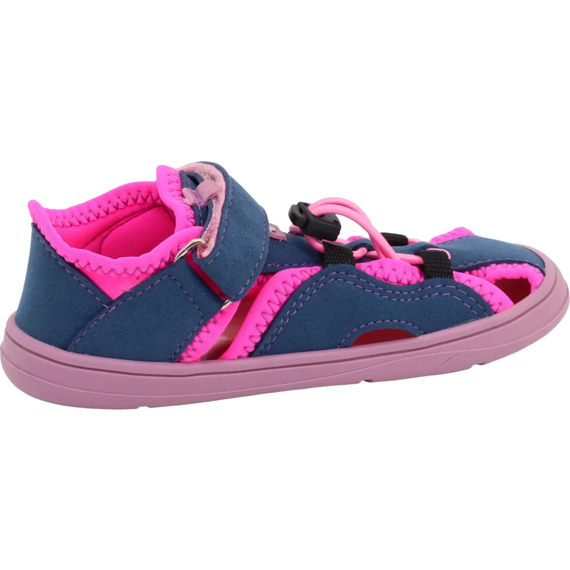 Fare Bare ~ (W) Textil Sandale ~ Blau/Pink