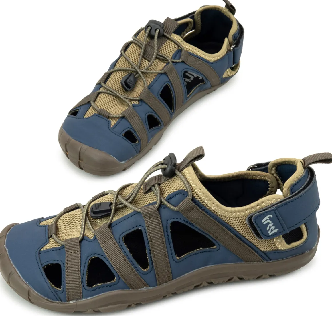 freet GripPlus ~ Zennor Sandale ~ Braun/Blau