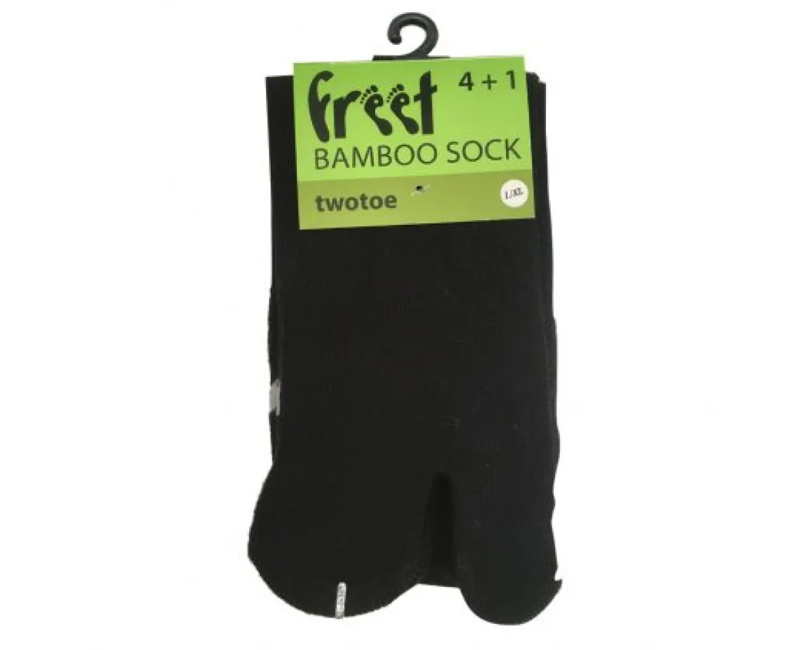 freet ~ TwoToe Bambus Socke ~ schwarz