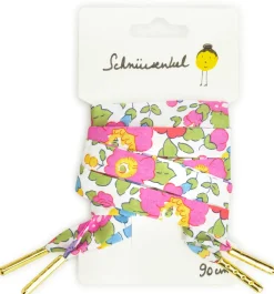 French Freluch ~ Baumwoll Schnürsenkel ~ Pink Flowers