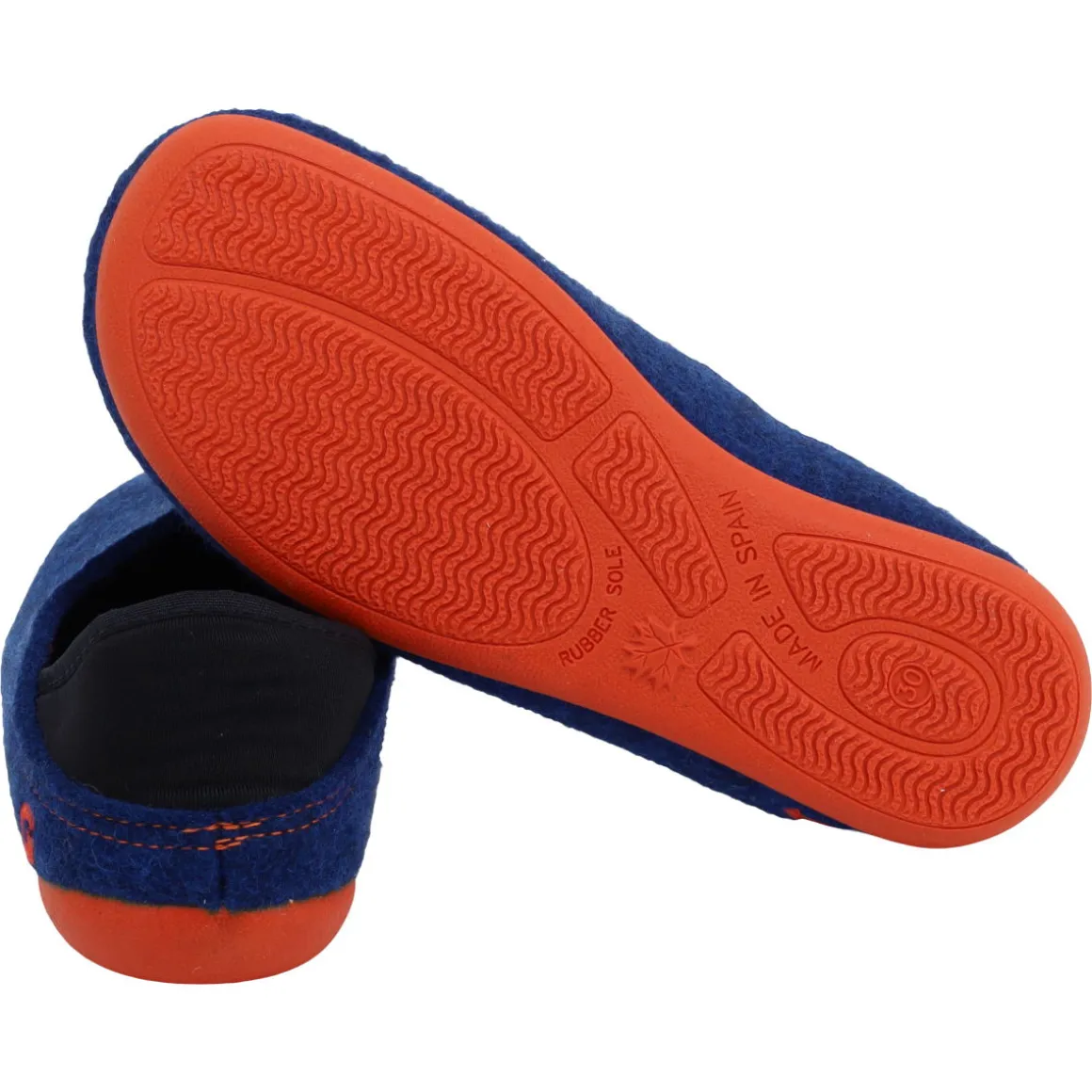 Gottstein Kids ~ Wool Slip-On ~ Midnight/Orange
