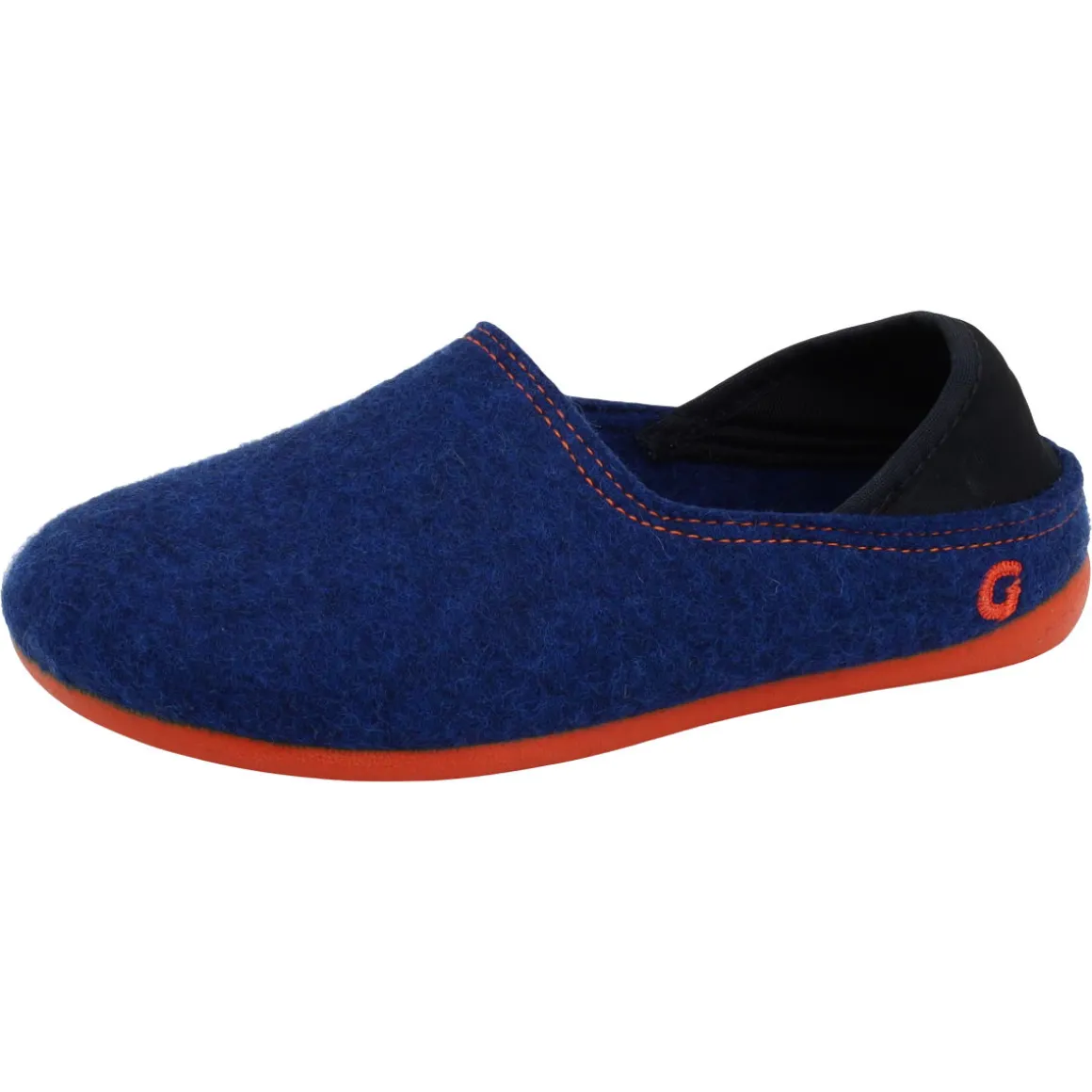 Gottstein Kids ~ Wool Slip-On ~ Midnight/Orange