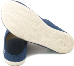Gottstein ~ Leinen Slipper Slip-On Vegan ~ blau meliert