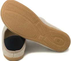 Gottstein ~ Leinen Slipper Slip-On Vegan ~ beige/schwarz