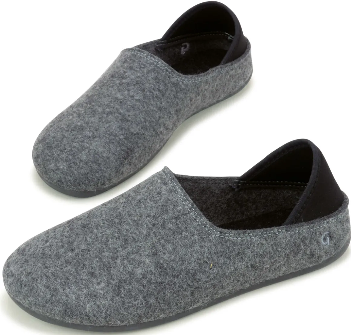 Gottstein ~ Wool Slip-On ~ Grey/Charcoal