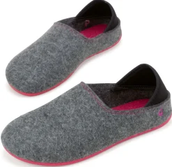 Gottstein ~ Wool Slip-On ~ Grey/Raspberry