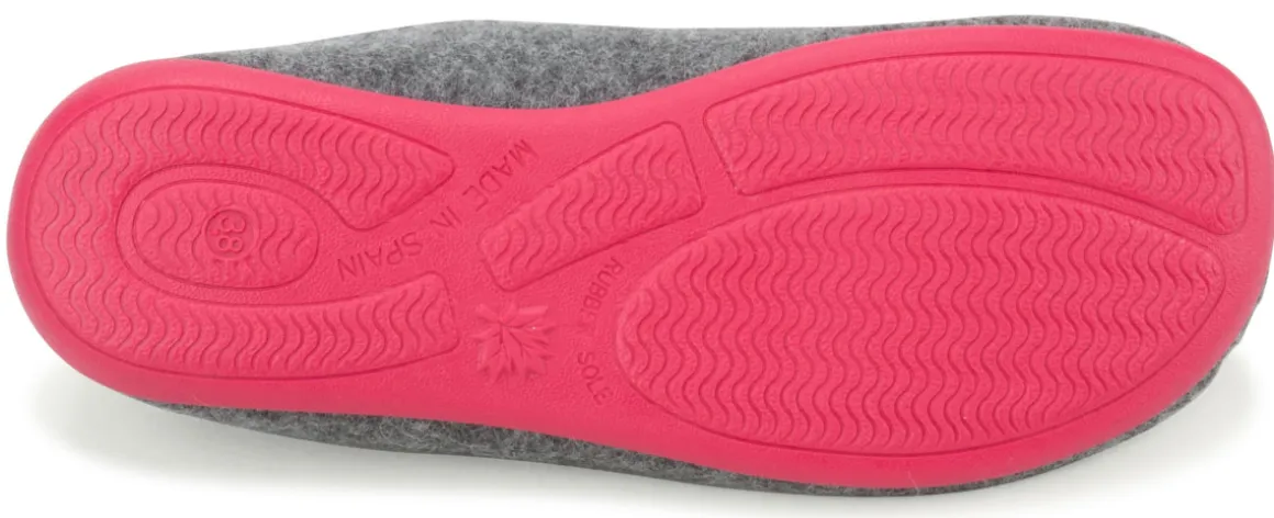 Gottstein ~ Wool Slip-On ~ Grey/Raspberry