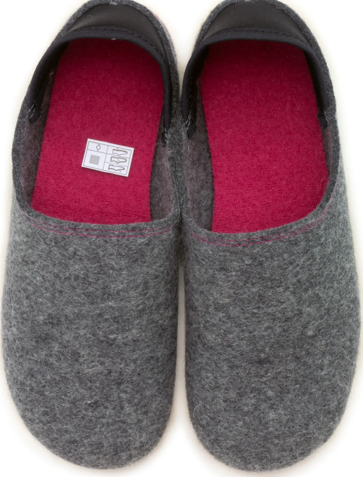 Gottstein ~ Wool Slip-On ~ Grey/Raspberry