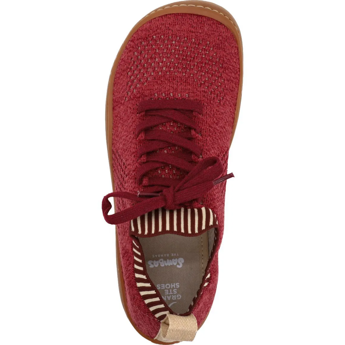 Grand Step ~ Essence LowCut Hanf Schnürschuh ~ Bordo