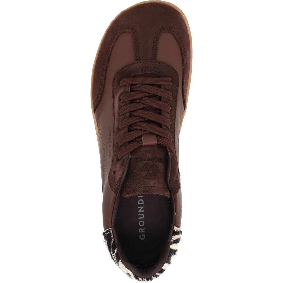 Groundies ~ Panama LowCut Sneaker GS1 ~ Espresso Zebra