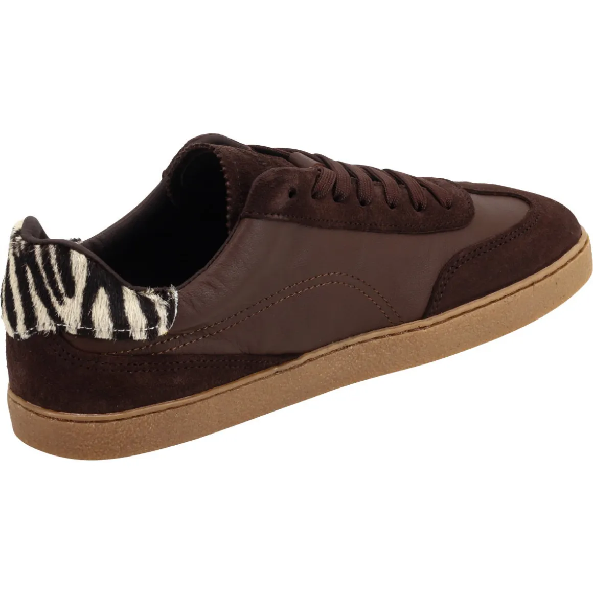 Groundies ~ Panama LowCut Sneaker GS1 ~ Espresso Zebra