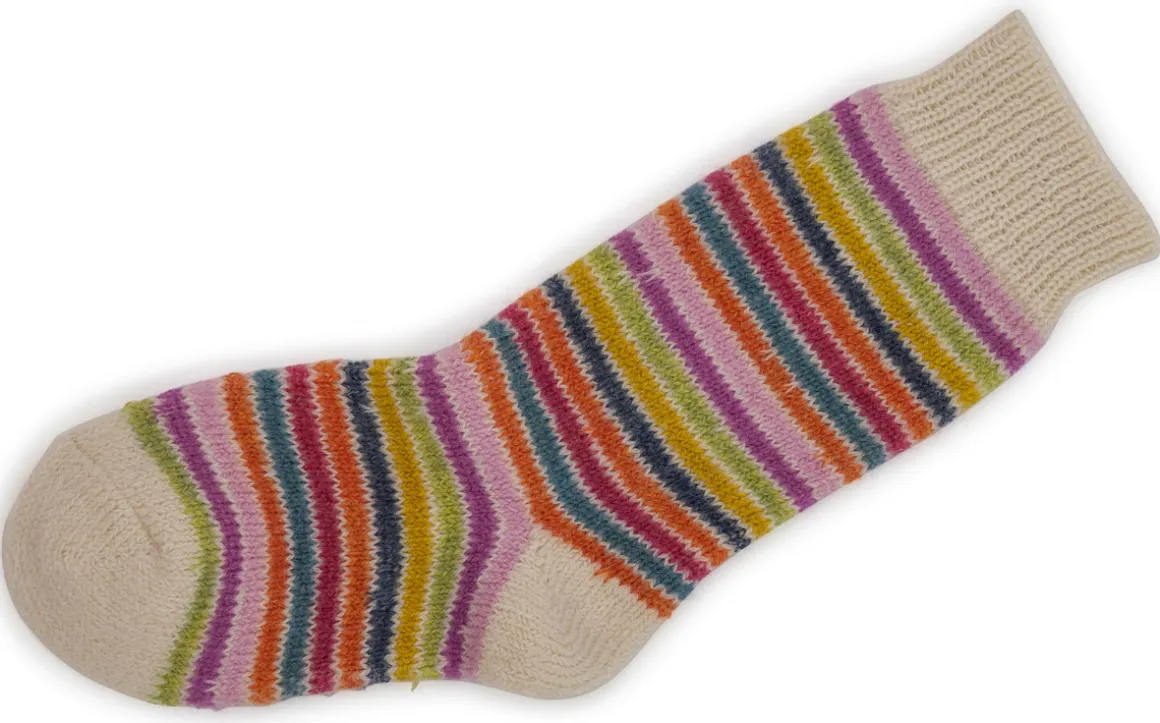 Hirsch Natur Kids ~ Vollplüsch-Socke ~ Ringel Natur