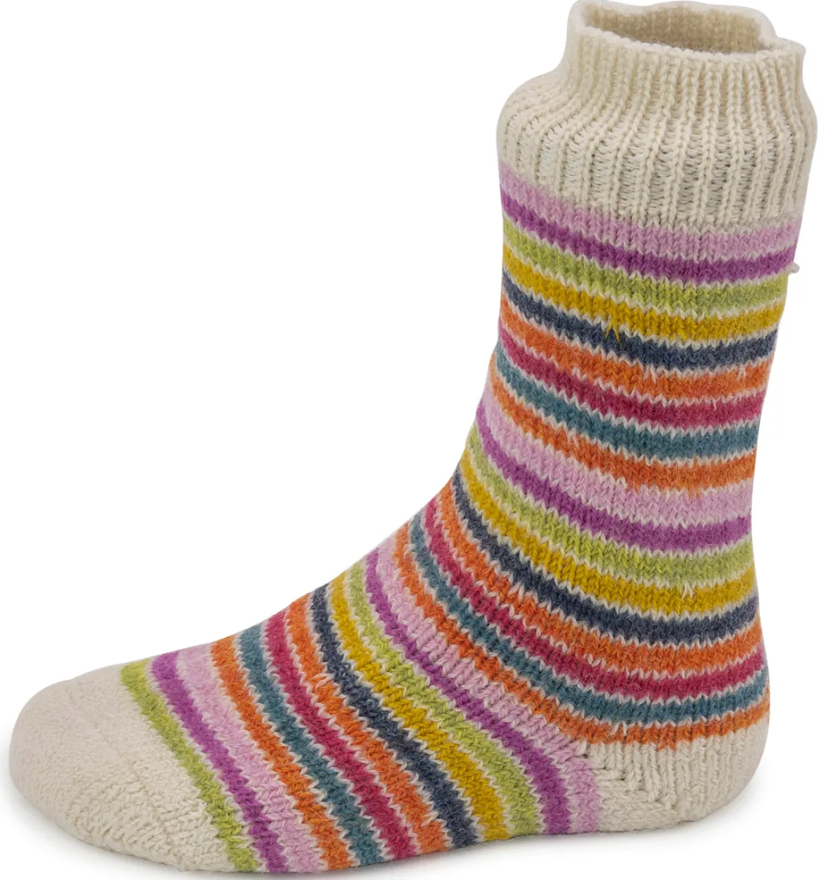 Hirsch Natur Kids ~ Vollplüsch-Socke ~ Ringel Natur
