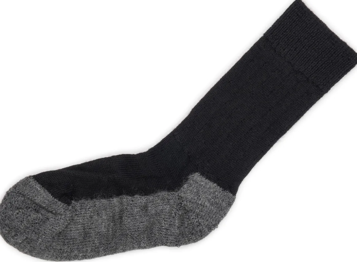Hirsch Natur ~ Trekking-Socke ~ schwarz/anthrazit