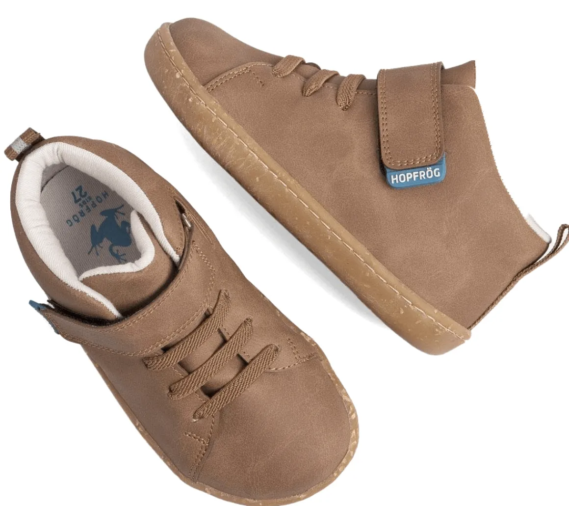 HopFrög ~ Smart Walker HighTop Sneaker Vegan ~ Brown Oak
