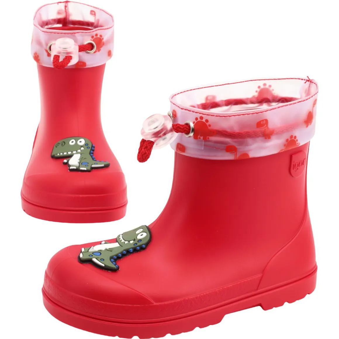 Igor ~ Mendi Regenstiefel ~ Dino Rot