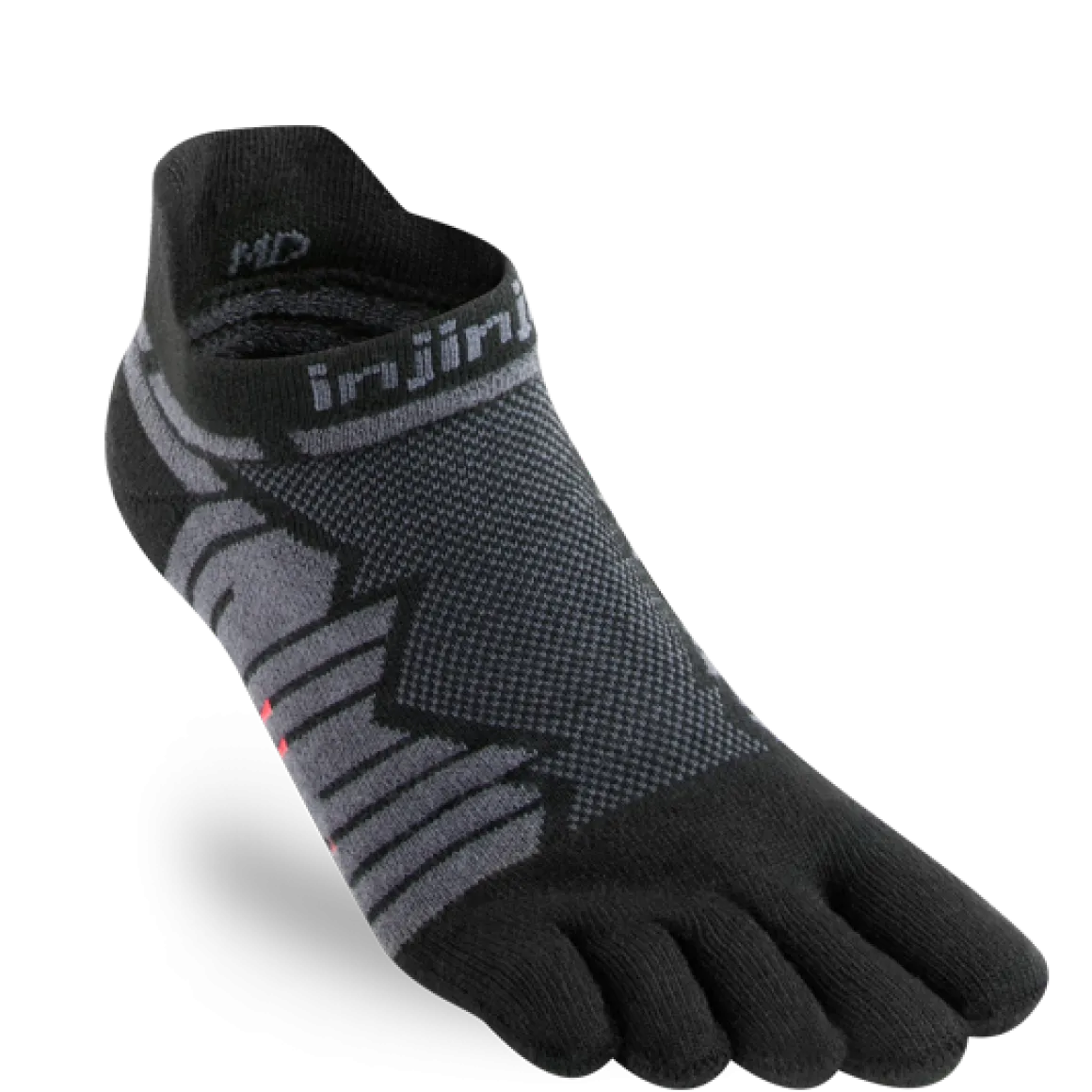 Injinji ~ Zehensocke Ultra Run No Show ~ Onyx