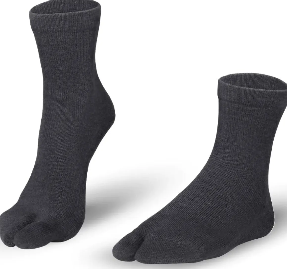 Knitido ~ Cotton & Merino Tabi Kurzsocke ~ Anthrazit