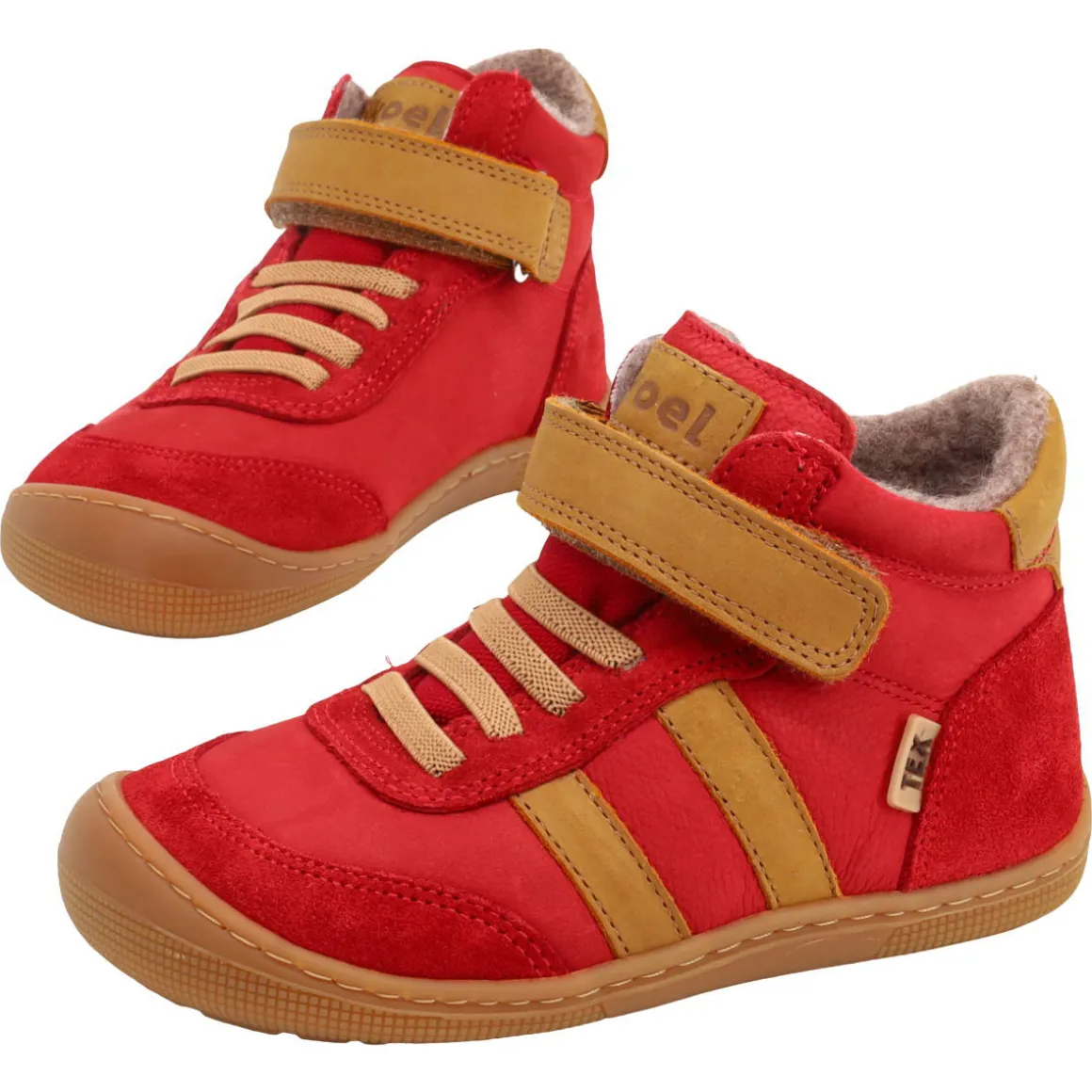 Koel bare ~ Daniel 2.0 MidCut Sneaker Wollfleece + Tex ~ Red