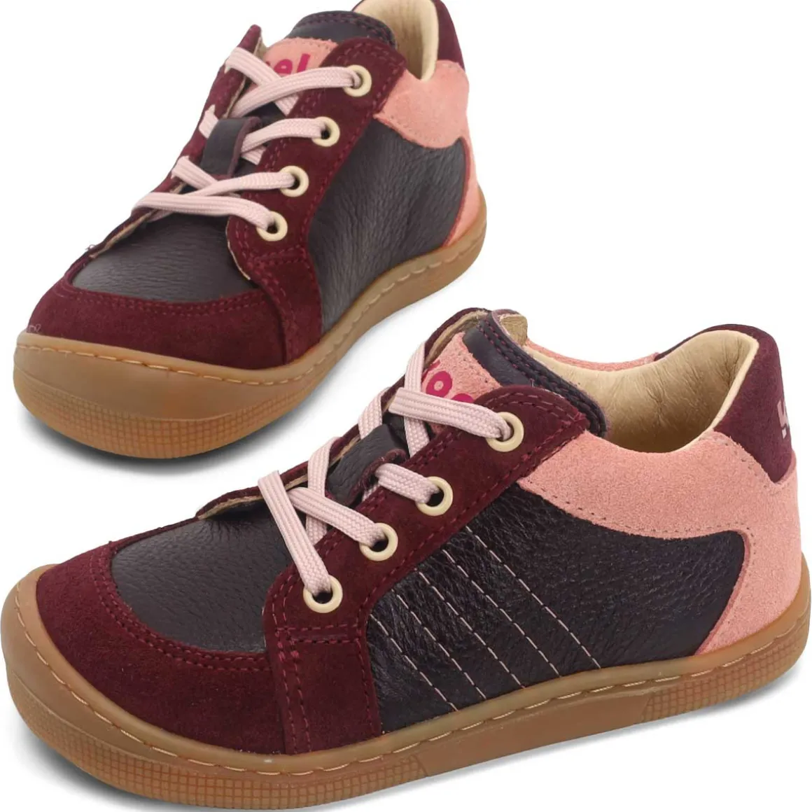 Koel bare ~ Dion Leder MidCut Schnürer ~ Bordo