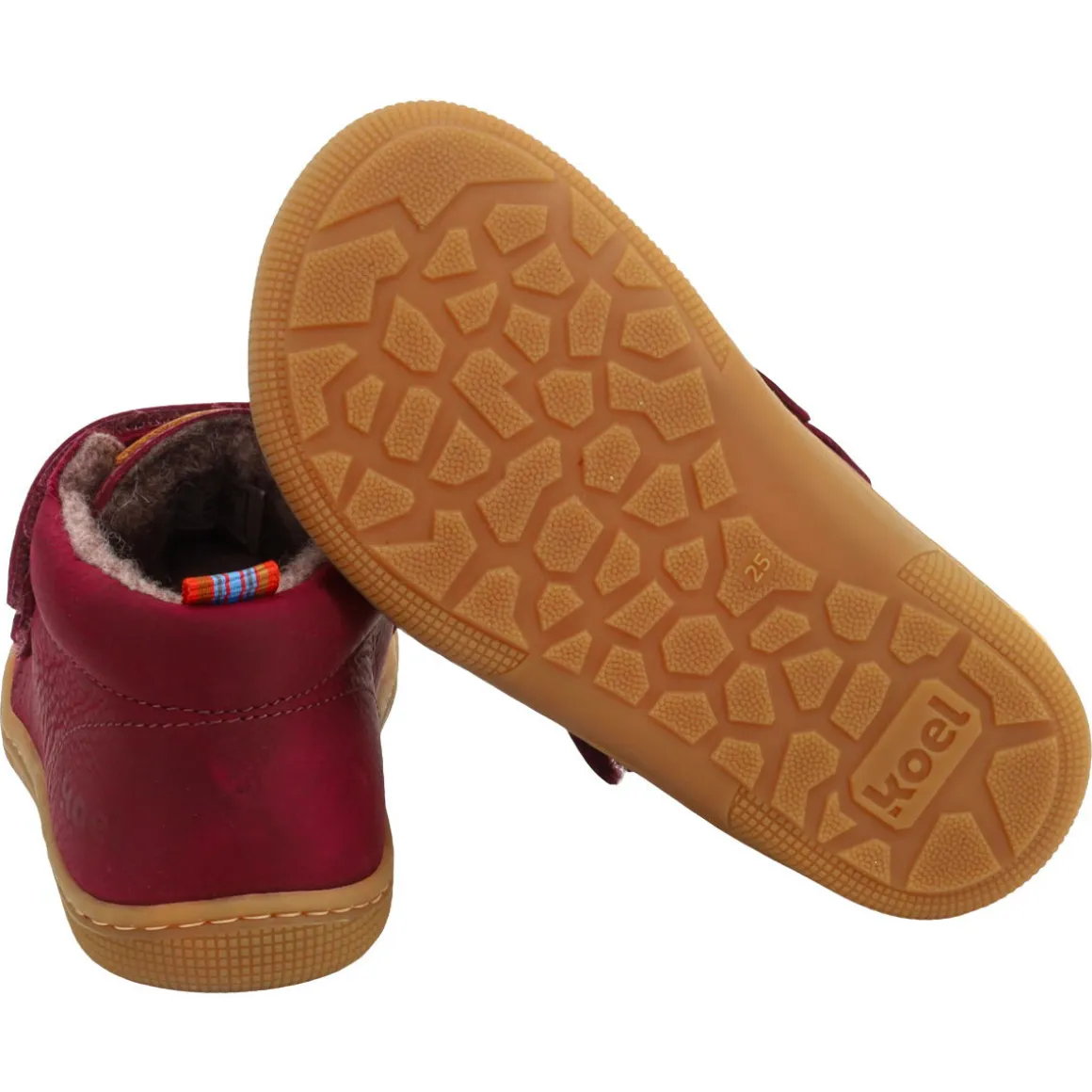 Koel bare ~ Don MidCut Klettschuh Wollfleece ~ Bordo