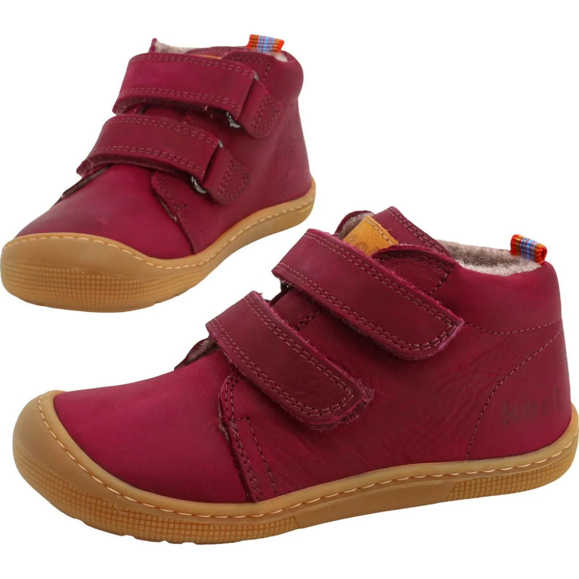 Koel bare ~ Don MidCut Klettschuh Wollfleece ~ Bordo