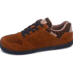 Koel bare |mid ~ Francie LowCut Sneaker + Wollfleece ~ Cognac