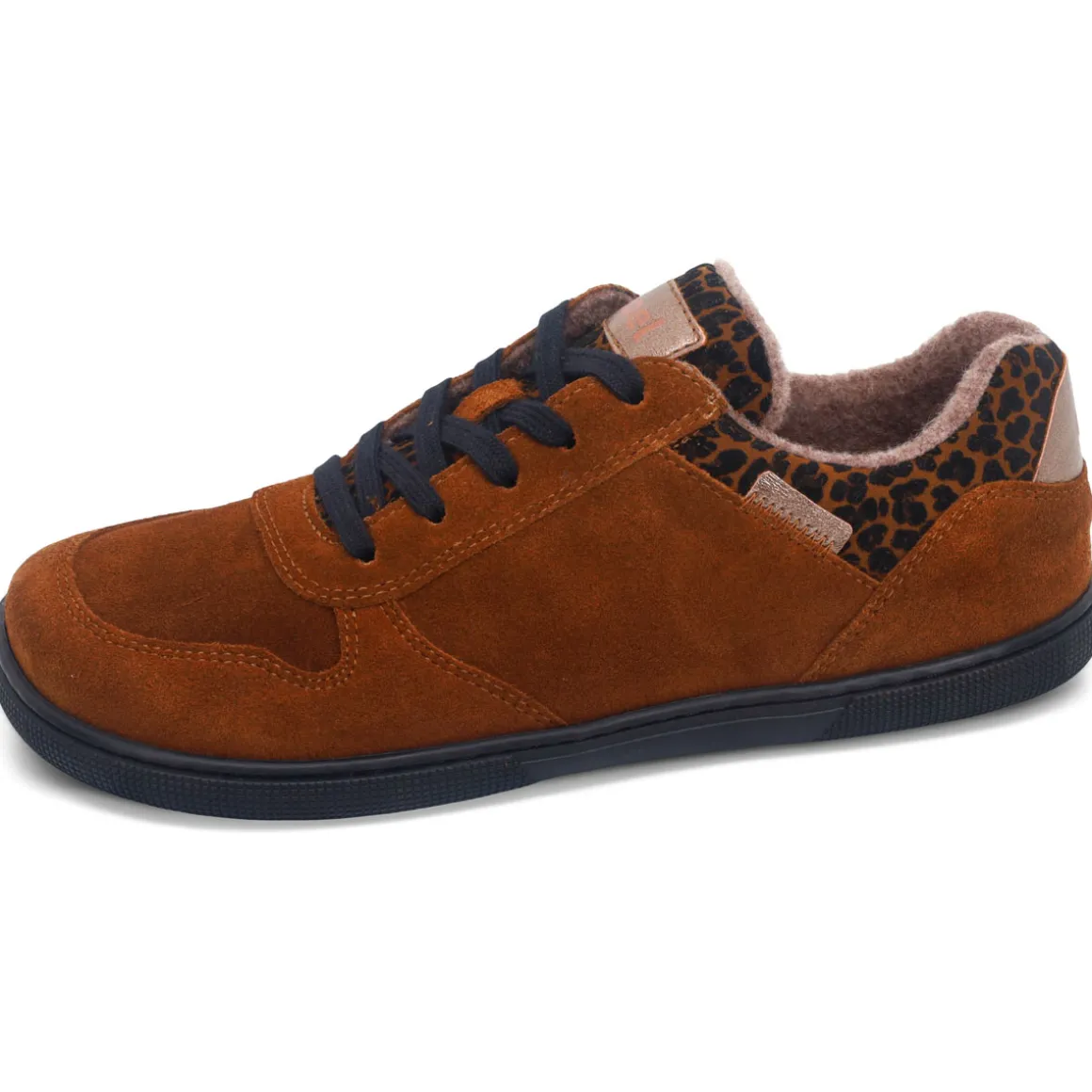 Koel bare |mid ~ Francie LowCut Sneaker + Wollfleece ~ Cognac