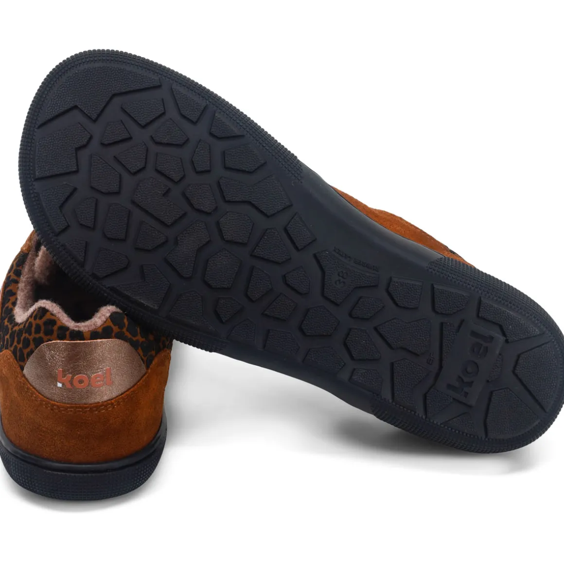 Koel bare |mid ~ Francie LowCut Sneaker + Wollfleece ~ Cognac